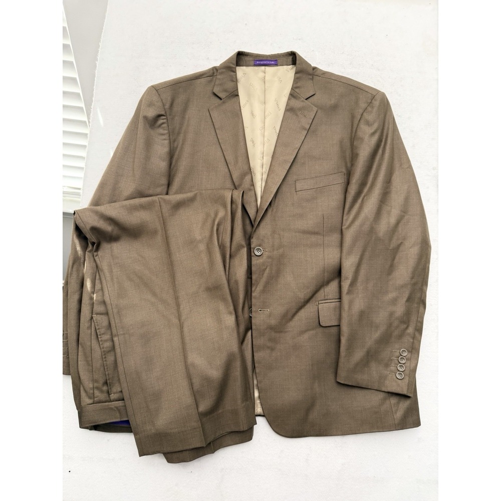 Vinci Purple Label Men's Brown 2-Piece Suit Jacket 50R Pants 44x28